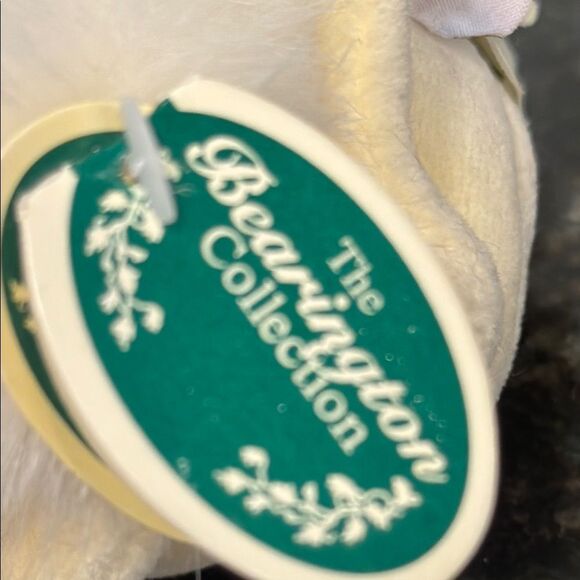 Vintage Bearington Collection Plush White Dog w/floral hat. Size 7” - Picture 9 of 11